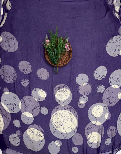 96A Crepe Polka Purple Suit Fabric/ CKC Polka Story