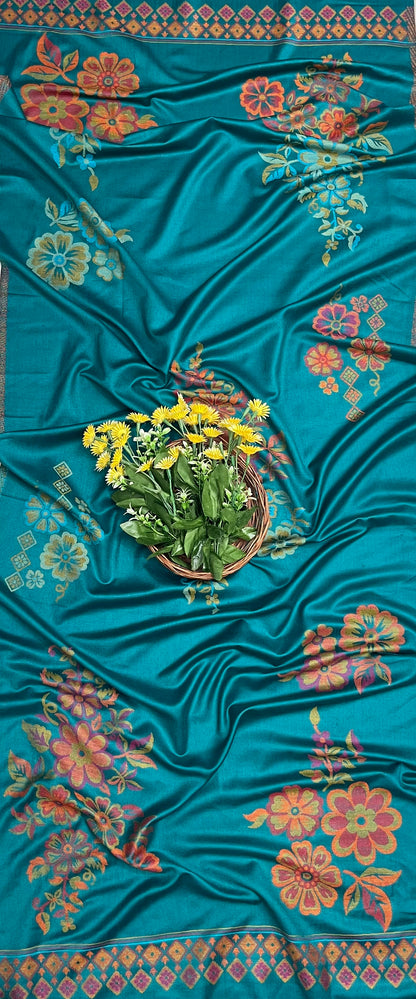 Pashmina Dark Sea Green Suit Fabric/ CKC Winter Suits