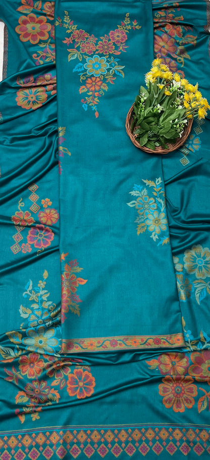 Pashmina Dark Sea Green Suit Fabric/ CKC Winter Suits