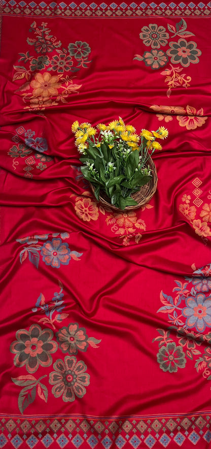 Pashmina Red Suit Fabric/ CKC Winter Suits