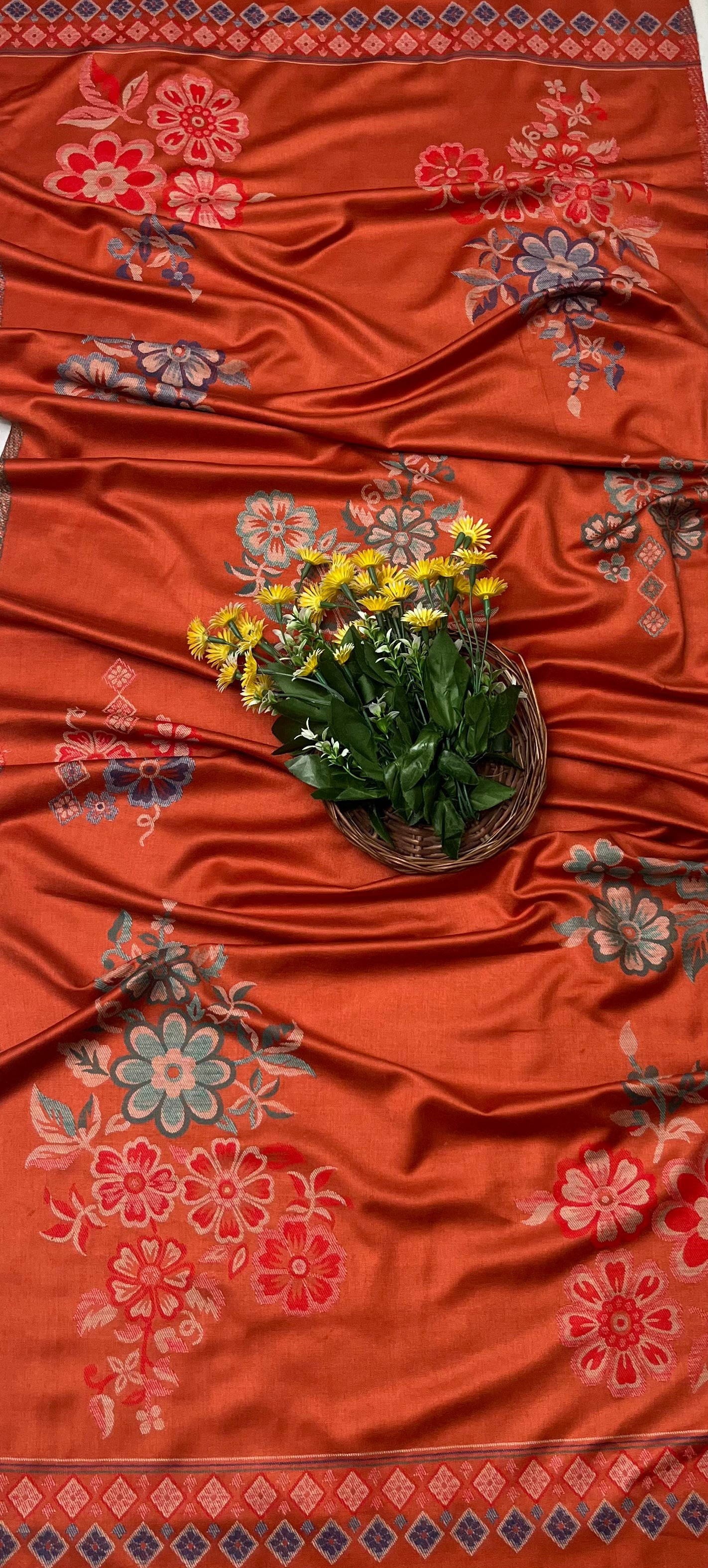 Pashmina Rust Orange Suit Fabric/ CKC Winter Suits