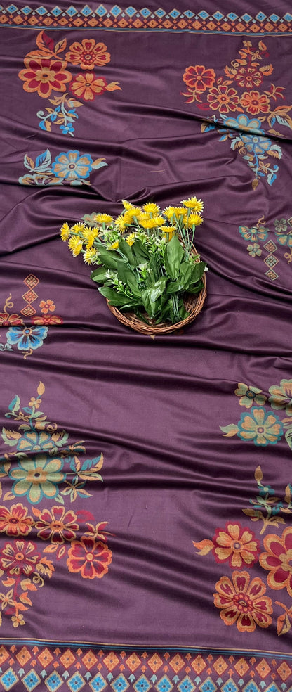 Pashmina Dark Wine  Suit Fabric/ CKC Winter Suits
