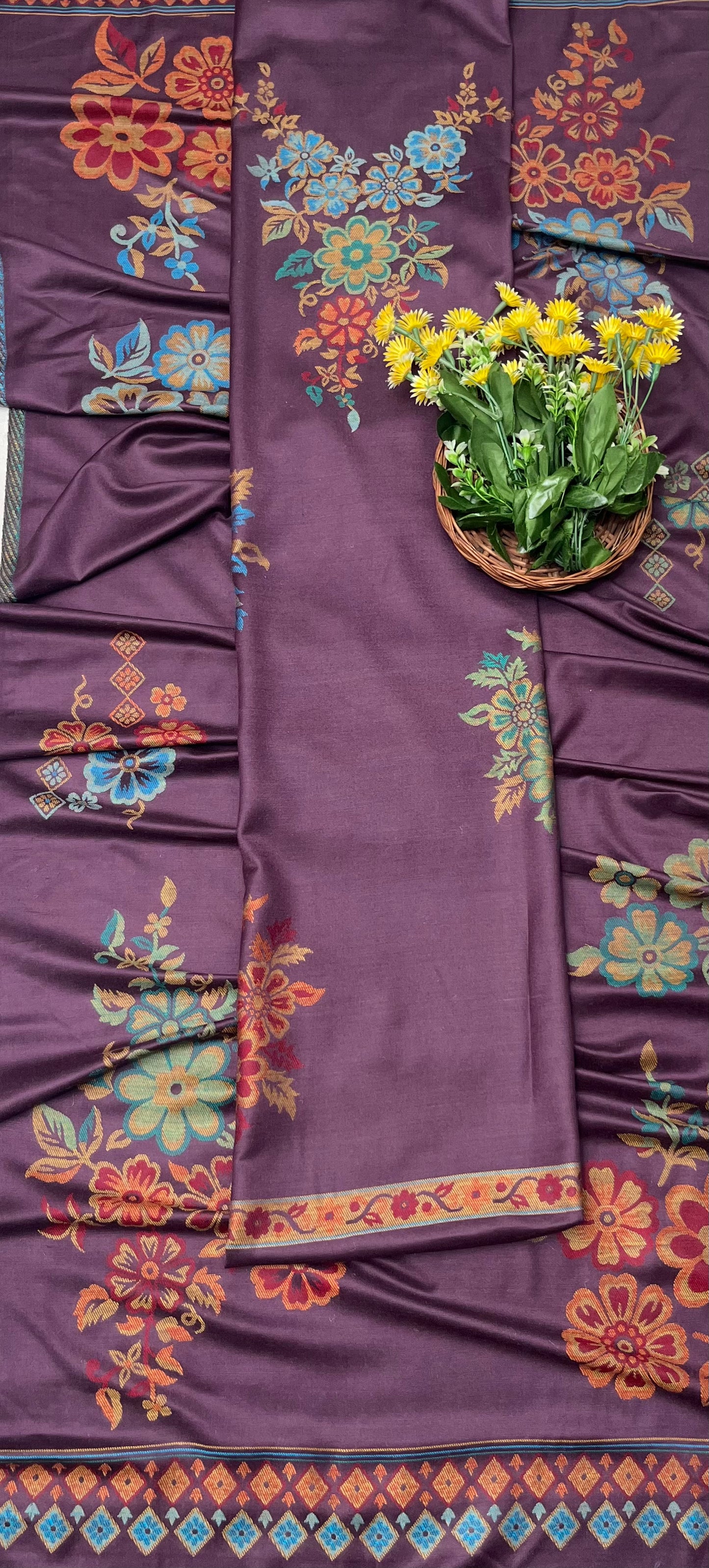 Pashmina Dark Wine  Suit Fabric/ CKC Winter Suits