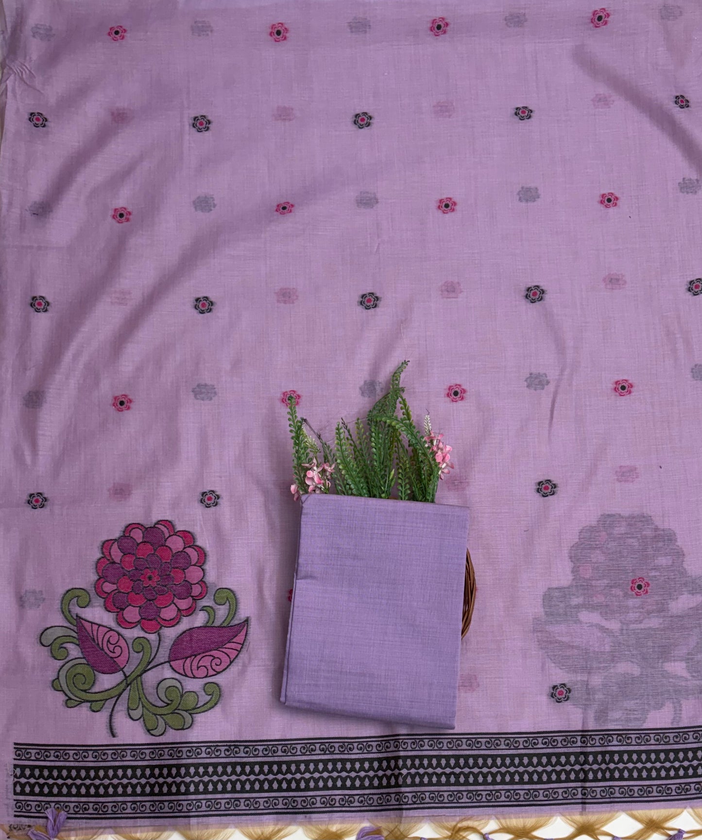 Jamdani Lilac Suit Fabric / Jamdani Suits