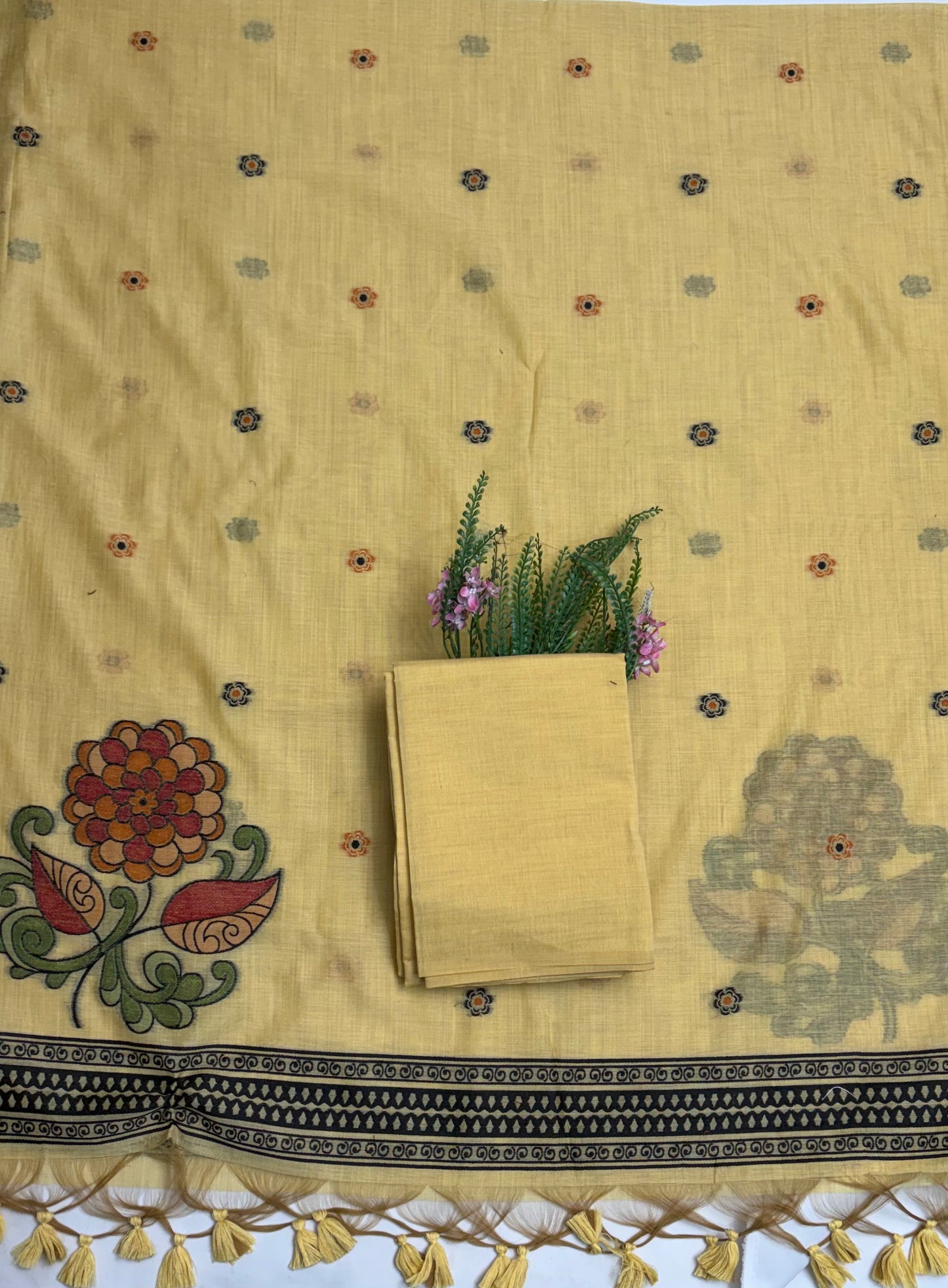 Jamdani Golden Skin Suit Fabric / Jamdani Suits