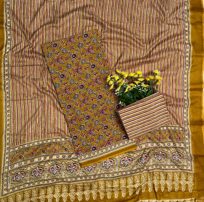 Ckc 459 Cotton Mustard Suit Fabric / CKC Cotton Bazaar