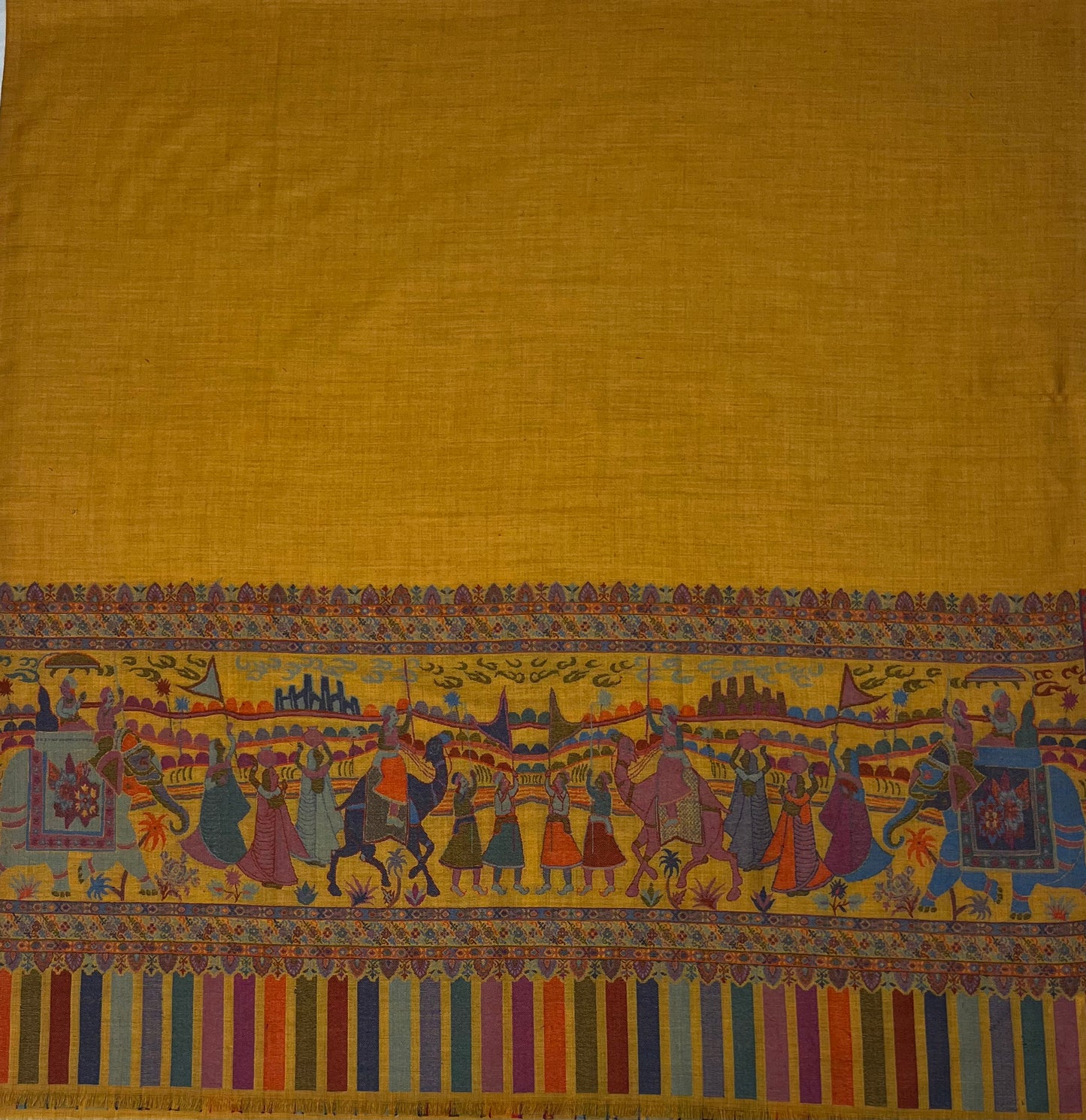 Pashmina Mustard Shawl Fabric / Pashmina Shawls