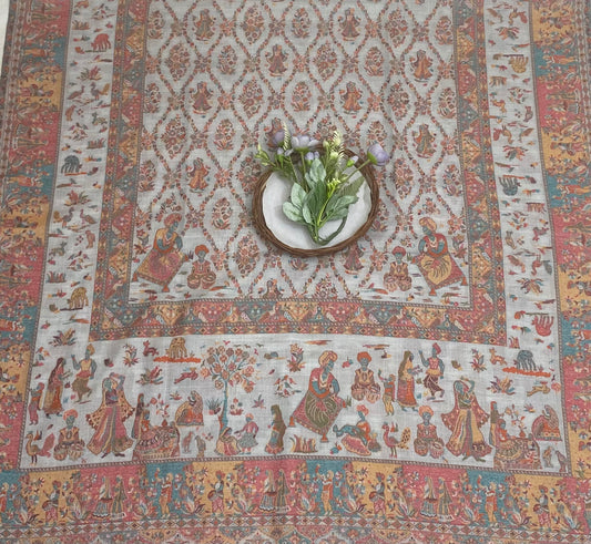 Pashmina Light Grey Shawl Fabric / Pashmina Shawls