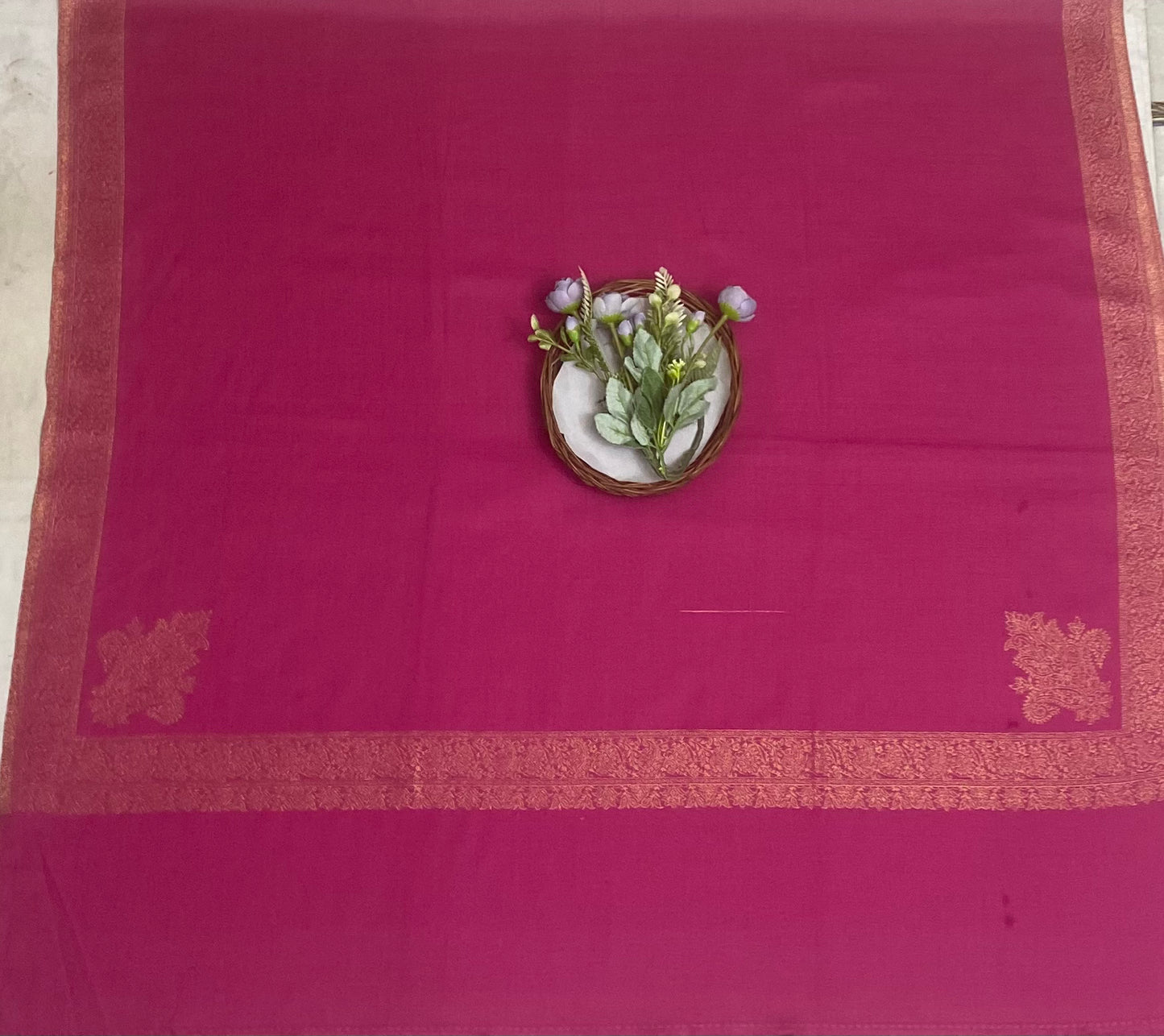 Pashmina Magenta Shawl Fabric / Pashmina Shawls