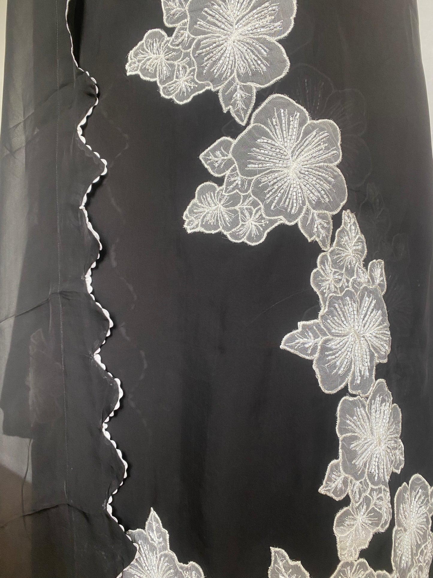 Organza Black Suit Fabric / Lacey Attires