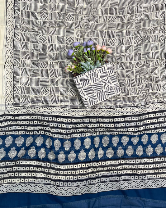 621A Cotton Blue Suit Fabric / CKC Cotton Bazaar