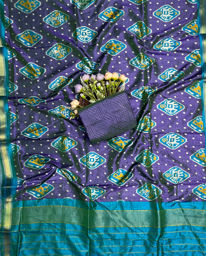 Patola Silk Sea Green Suit Fabric / CKC Patola Silk Suits