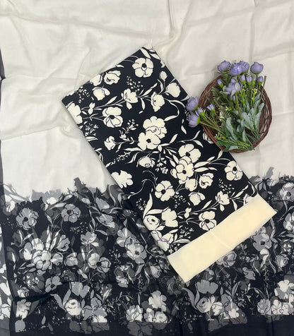 CKC 754 Georgette Black Suit Fabric / CKC Georgette Suits