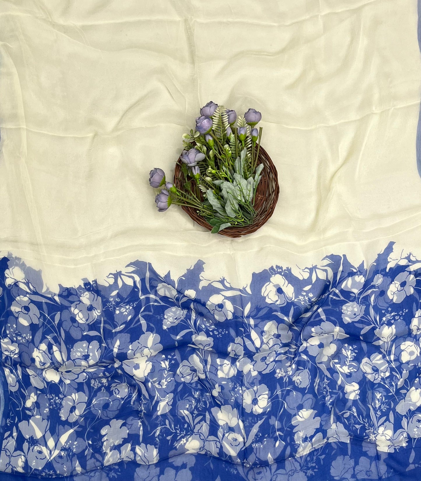 CKC 755 Georgette Blue Suit Fabric / CKC Georgette Suits