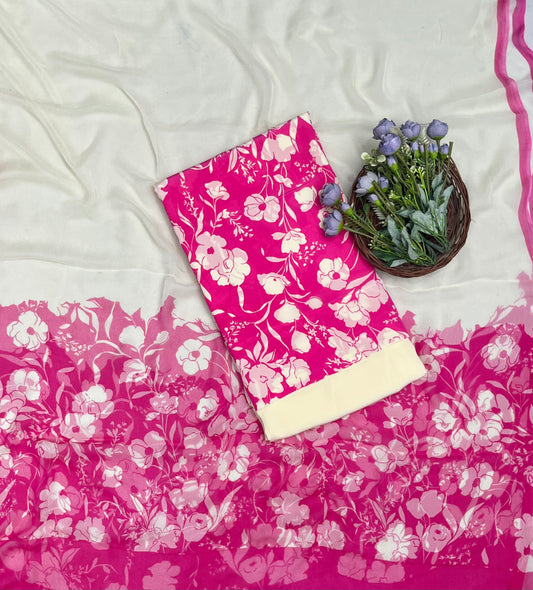 CKC 756 Georgette Magenta Suit Fabric / CKC Georgette Suits