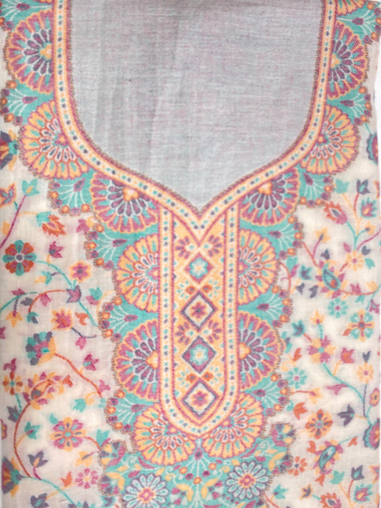 Cotton Cream Suit Fabric / Cotton Kani
