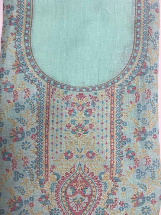 Cotton Blue Suit Fabric / Cotton Kani