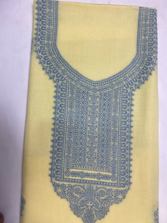 Cotton Lemon Suit Fabric / Cotton Kani