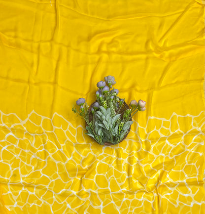 411B Chiffon Yellow Suit Fabric / CKC Chiffon Suits