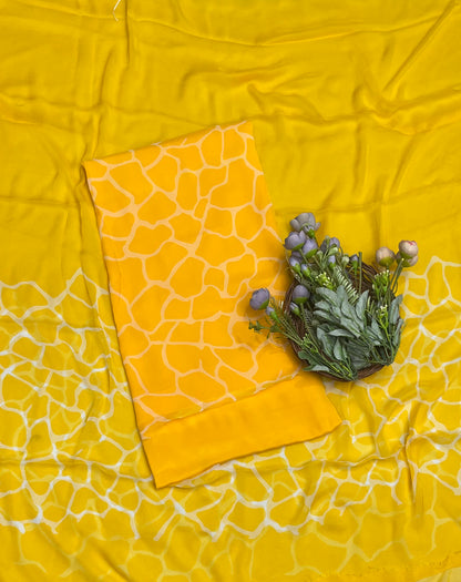 411B Chiffon Yellow Suit Fabric / CKC Chiffon Suits