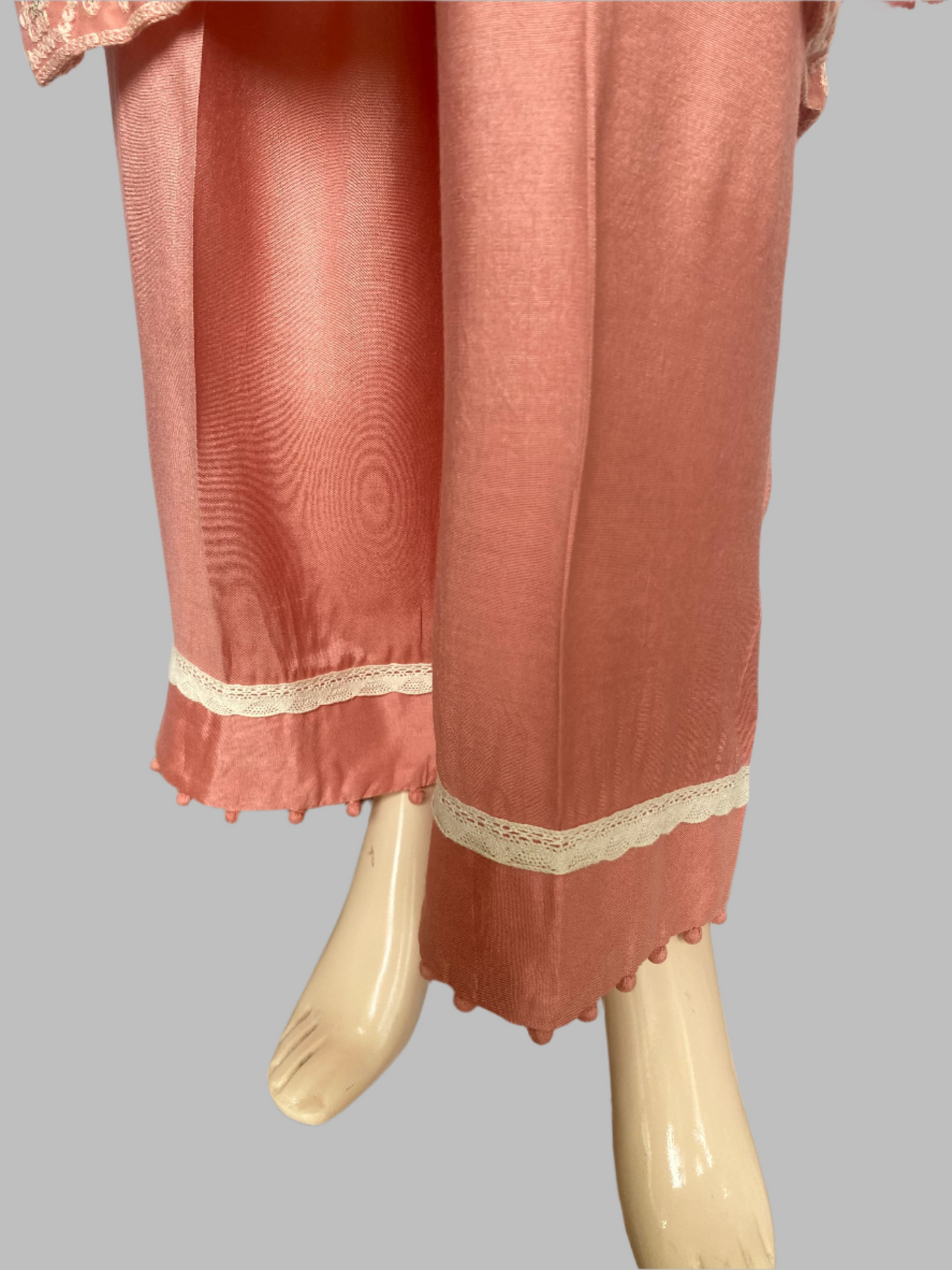 Lakhnavi Georgette Peach Stitched Suit / Lakhnavi Charm