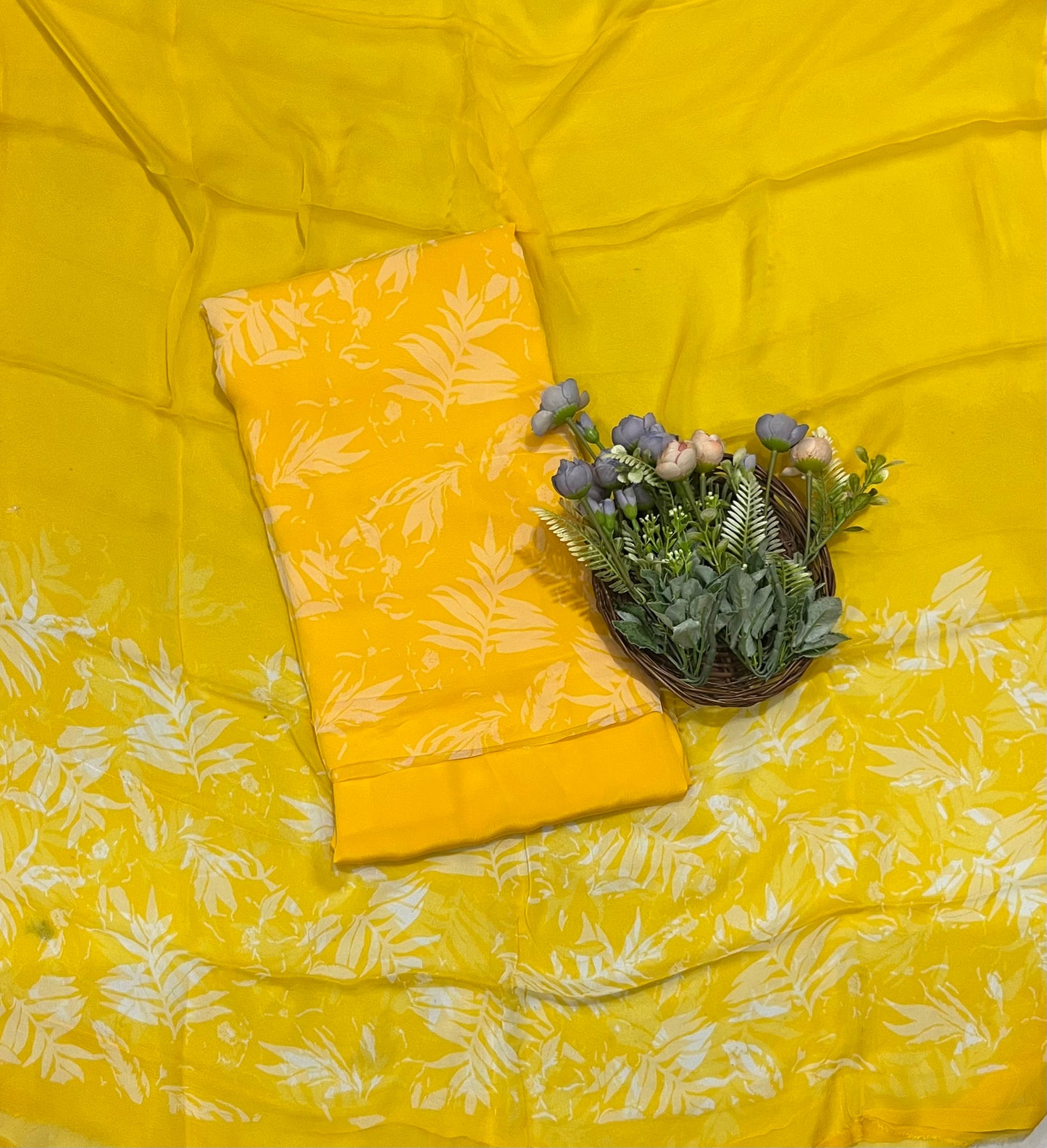 231 Chiffon Yellow Suit Fabric / CKC Chiffon Suits