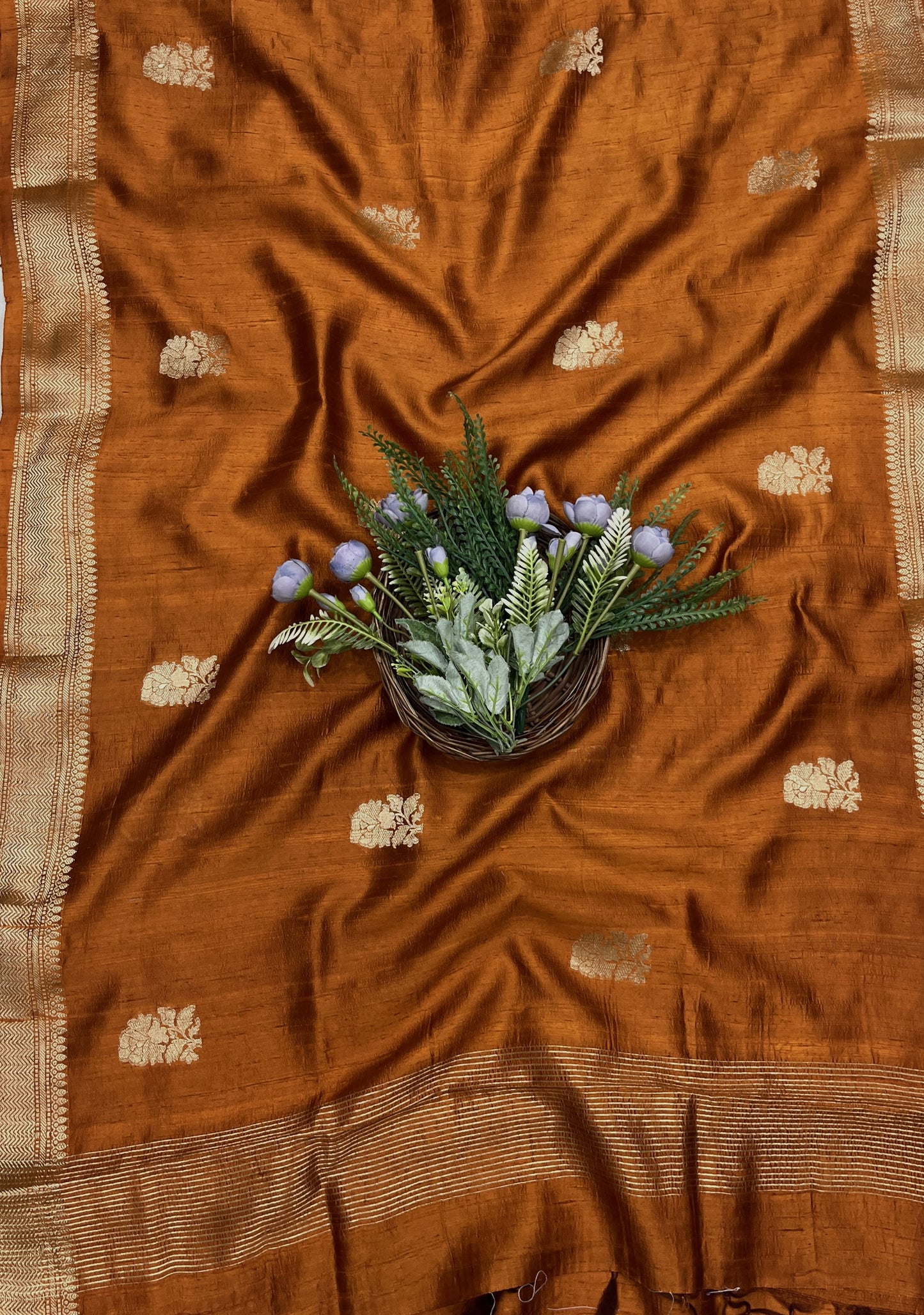 444B Pure Khaddi Silk Copper Brown Suit Fabric / CKC Banarasi Edit