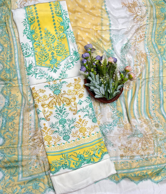 क्रेप स्किन विद ब्लैक सूट फ़ैब्रिक/ समर मार्केट कलेक्शन