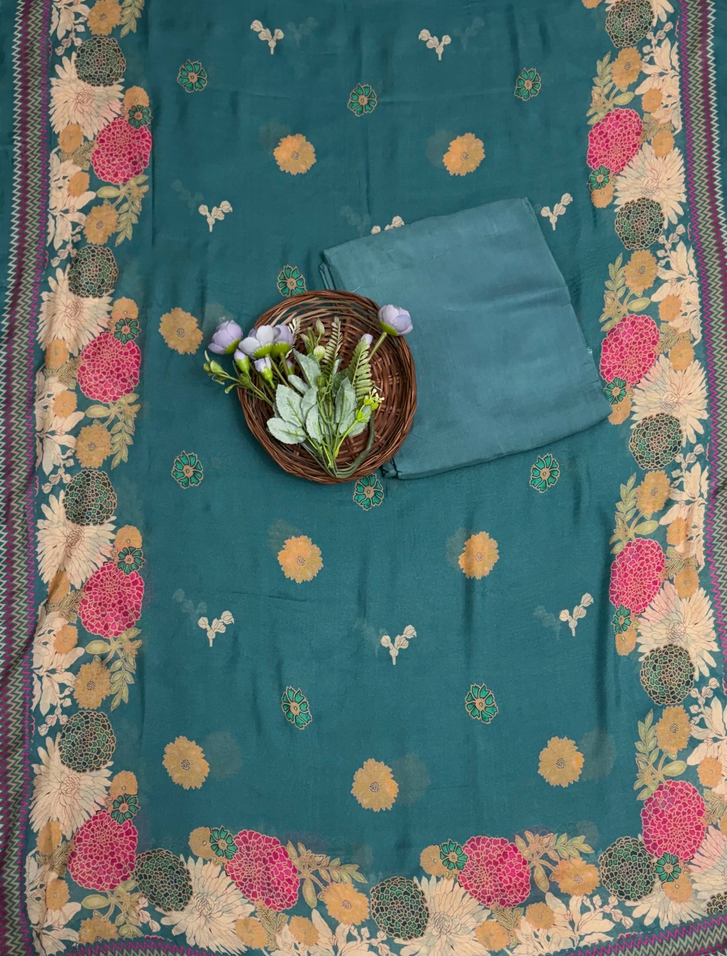 Muslin Teal Green Suit Fabric / Muslin Suits