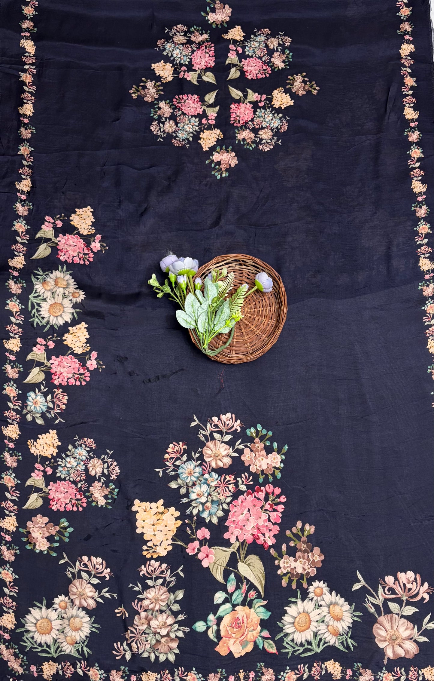 Muslin Navy Blue Suit Fabric / Muslin Suits