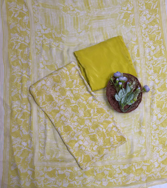 Georgette Green Suit Fabric / Georgette Suits