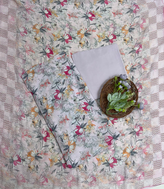 Georgette Light Lilac Suit Fabric / Georgette Suits