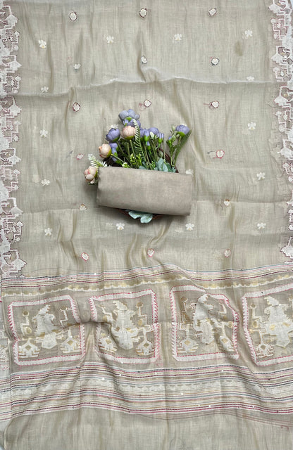 Linen  Beige Suit Fabric/ CKC Linen Suits