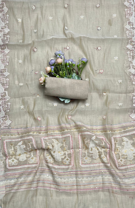 क्रेप गुलाबी सूट संग्रह / हाथ से पेंट किए गए सूट