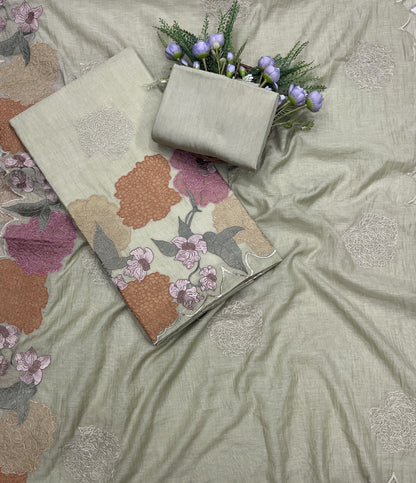 459B Mul Cotton Sage Green Suit Fabric/ CKC Mul Cotton