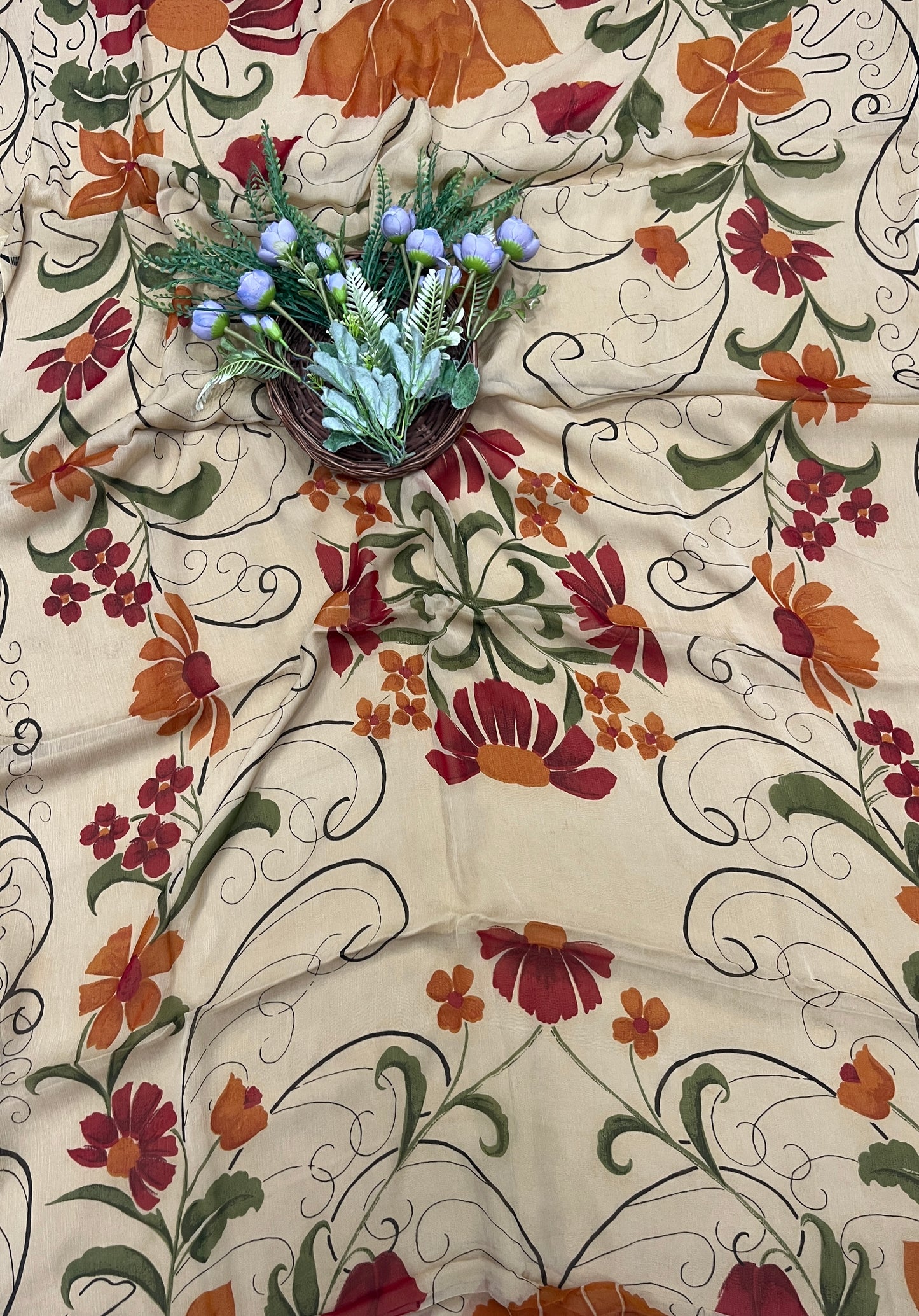 461B Crepe Skin Beige Suit Fabric / CKC Crepe Suits