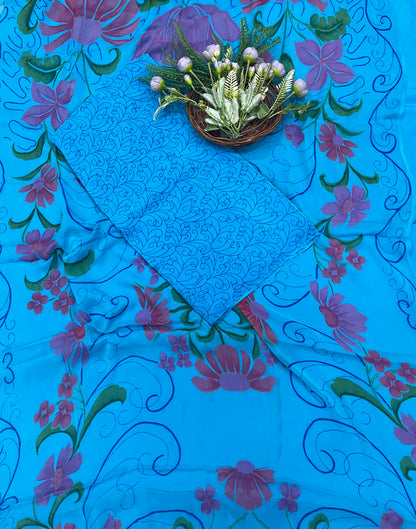 460B Crepe Sky Blue Suit Fabric / CKC Crepe Suits