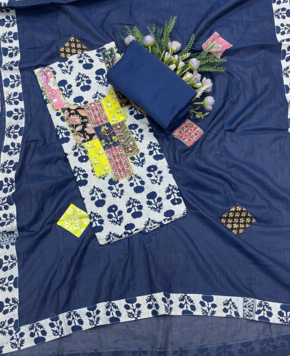 464B Cotton Navy Blue Suit Fabric / CKC Cotton Bazaar