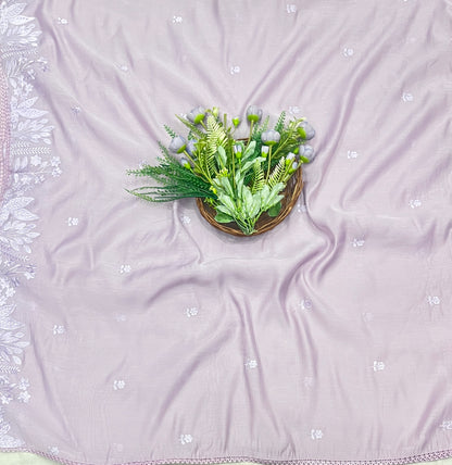 496B Mul Cotton Lavender Suit Fabric / CKC Mul Cotton