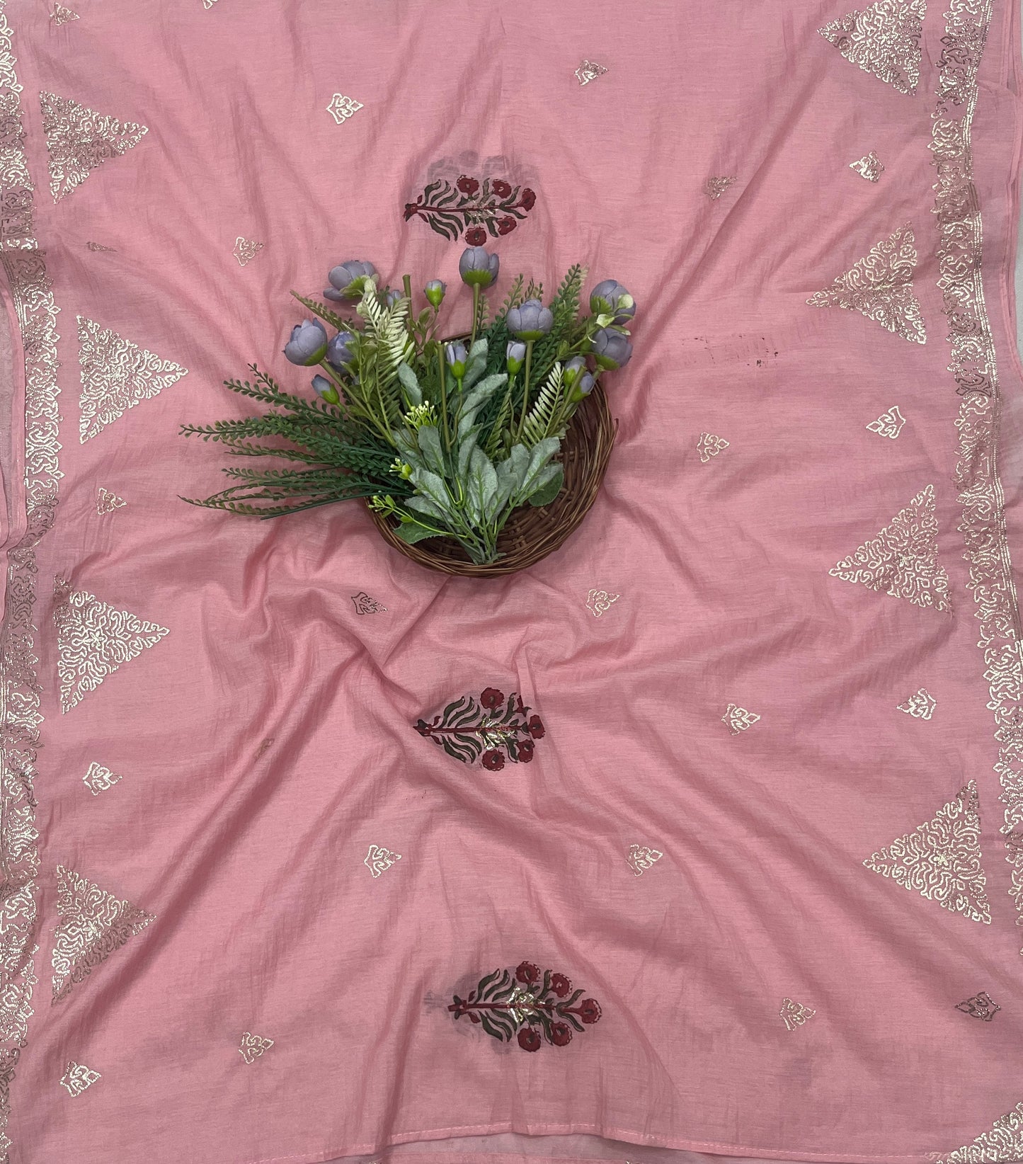 487B Mul Cotton Dusty Pink Suit Fabric / CKC Mul Cotton