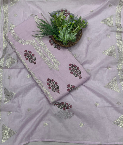 486B Mul Cotton Lilac Suit Fabric / CKC Mul Cotton