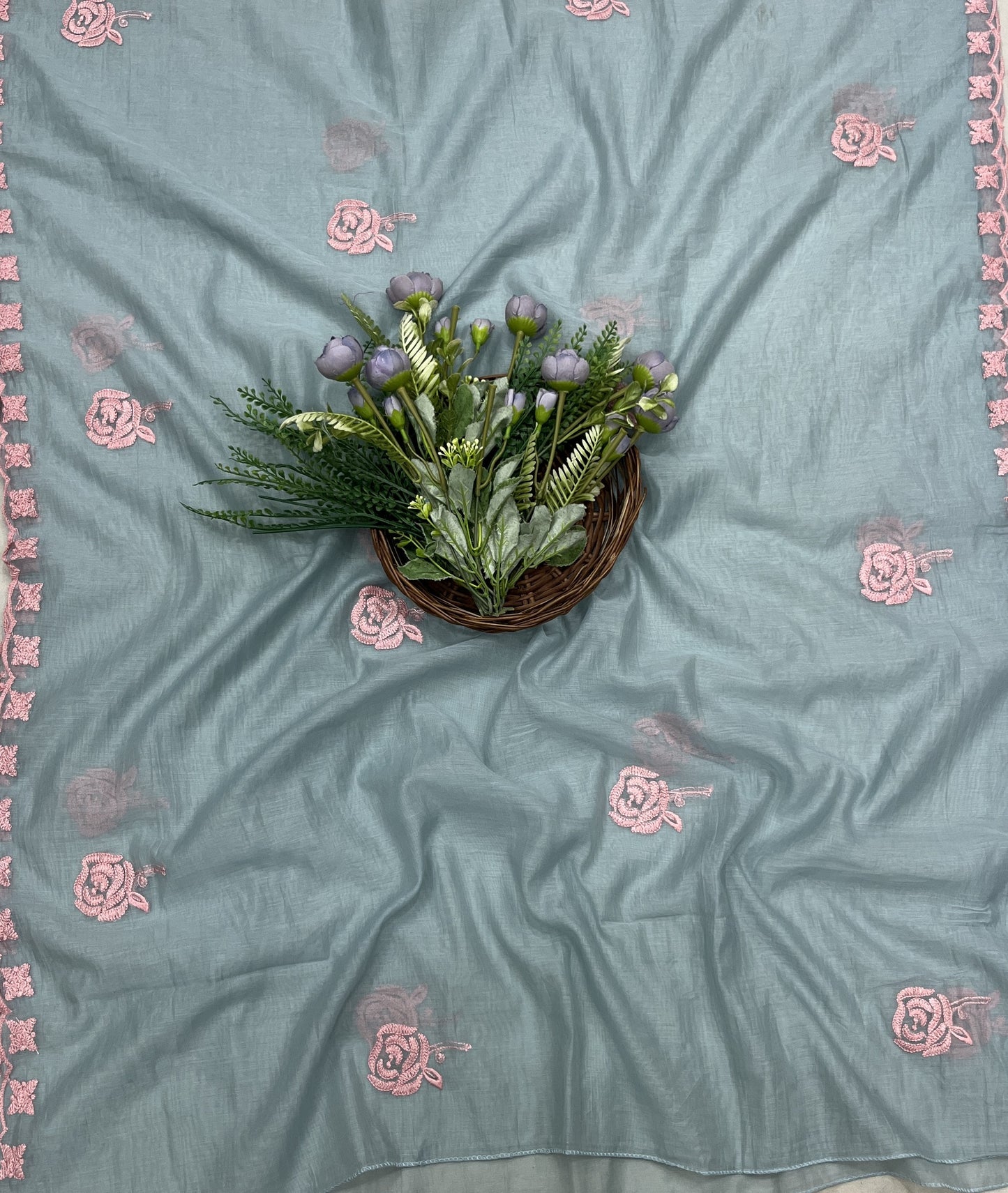 484B Cotton Greyish-Blue suit Fabric / CKC Cotton Bazaar