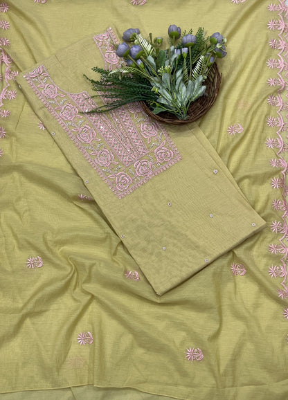 481B Cotton Mustard suit Fabric / CKC Cotton Bazaar