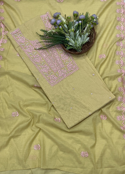481B Cotton Mustard suit Fabric / CKC Cotton Bazaar