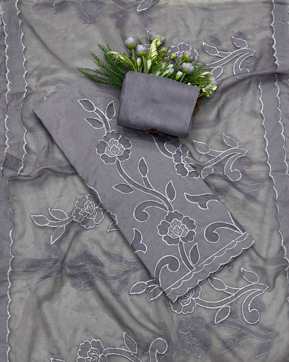 490B Mul Cotton Purple Suit Fabric / CKC Mul Cotton