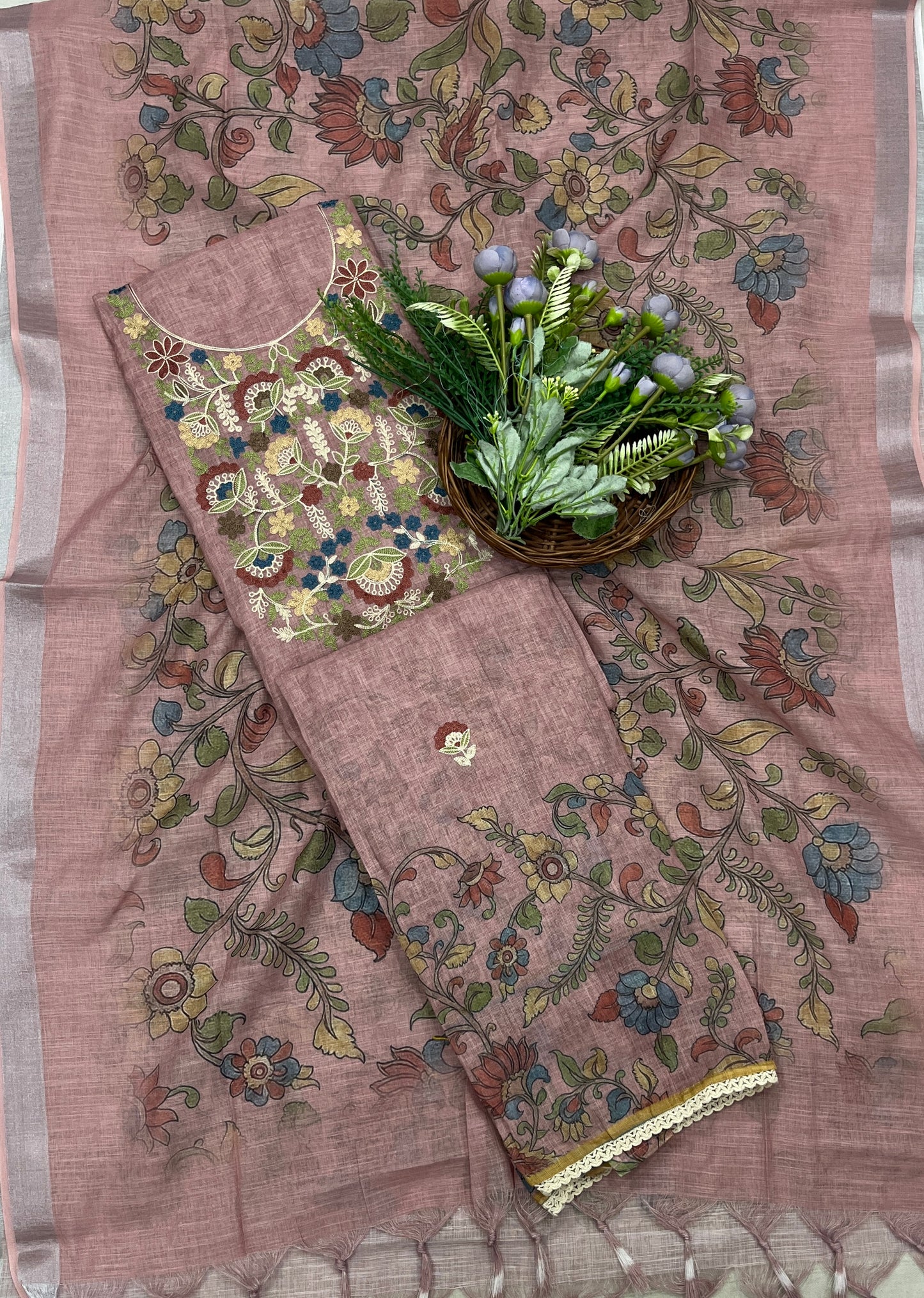 470B Linen Dusty Rose  Suit Fabric/ CKC Linen Suits