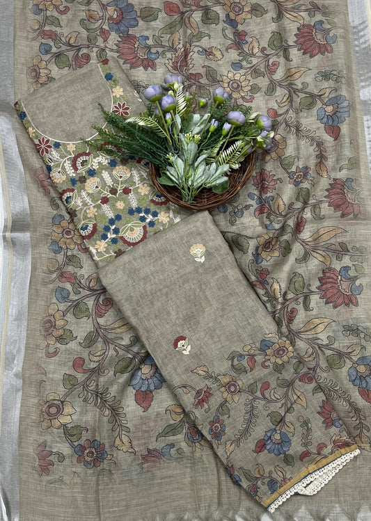 471B Linen Beige Suit Fabric/ CKC Linen Suits