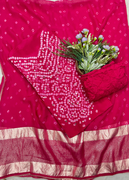 500B Jaipuri Crepe Dark Magenta Suit Fabric / Jaipuri Suits