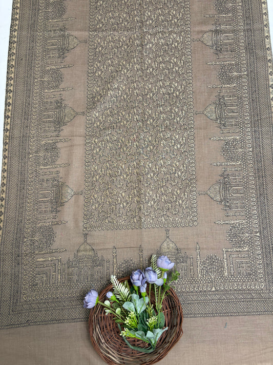 Pashmina Dark Beige Stole Fabric / Pashmina Shawls