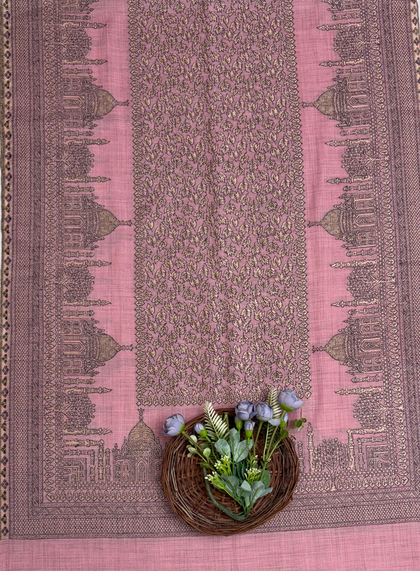 Pashmina Pink Stole Fabric / Pashmina Shawls